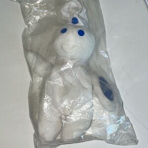 Pillsbury Doughboy Poppin Fresh Vtg 90s Plush‎ Beanie 8 in Collectible New